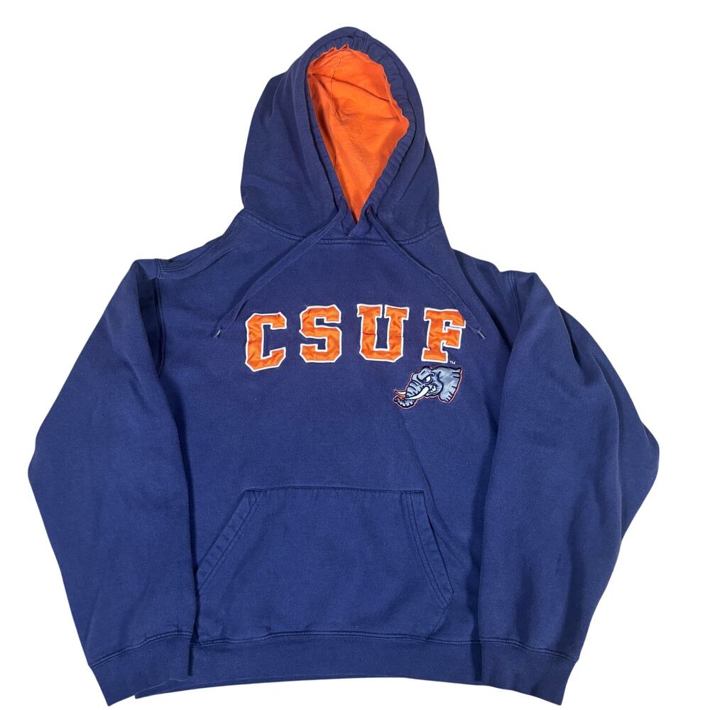 vintage y2k 2000s Cal State Fullerton embroidered hoodie Colosseum Lg college